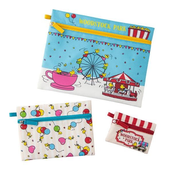 現貨｜【一套三個】Snoopy Woodstock 遊園地系列 日版 收納袋 套裝 3 Size Pouch (SPNY-059)