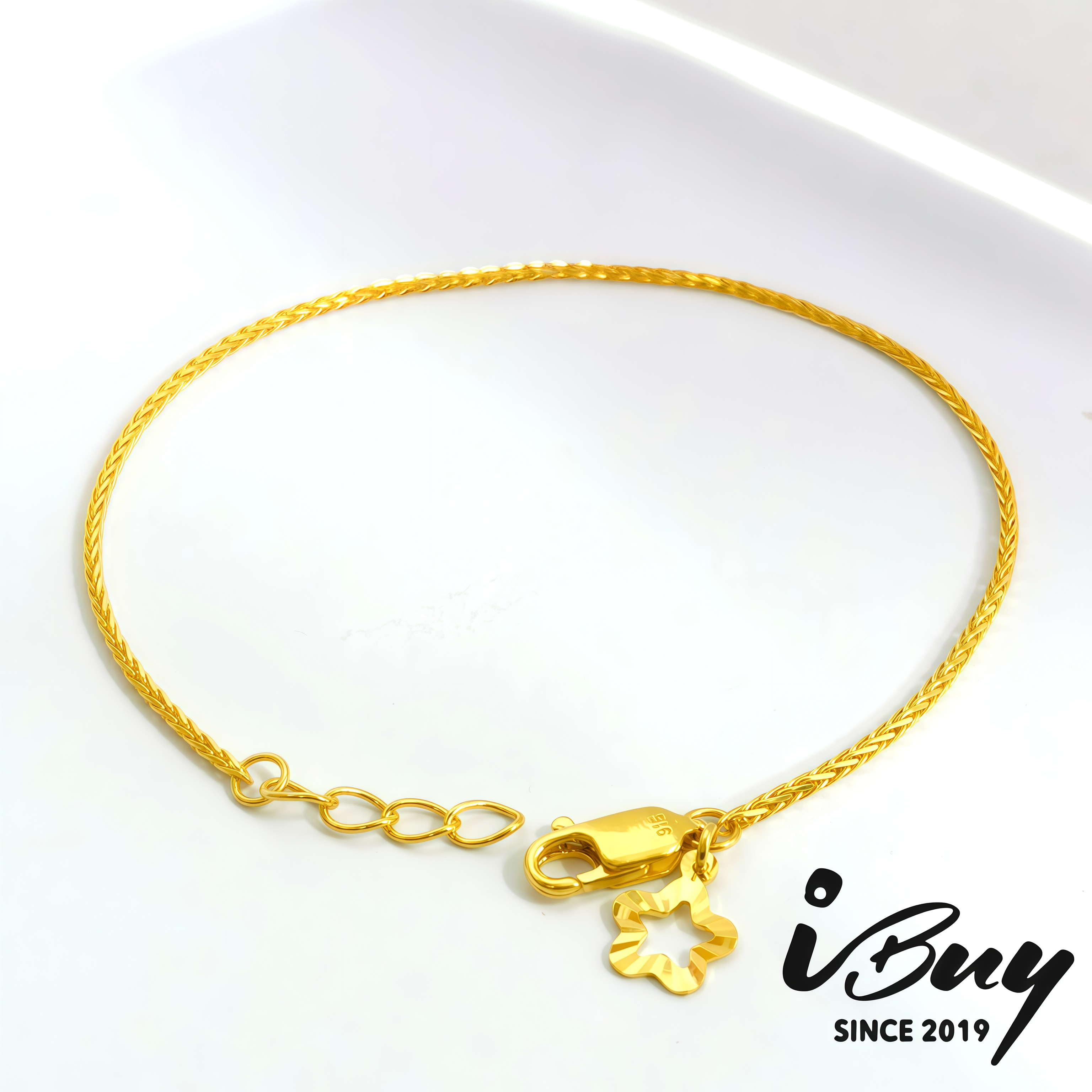 916 GOLD SPIGA BRACELET (035) 916 金 丝花手链 (035)