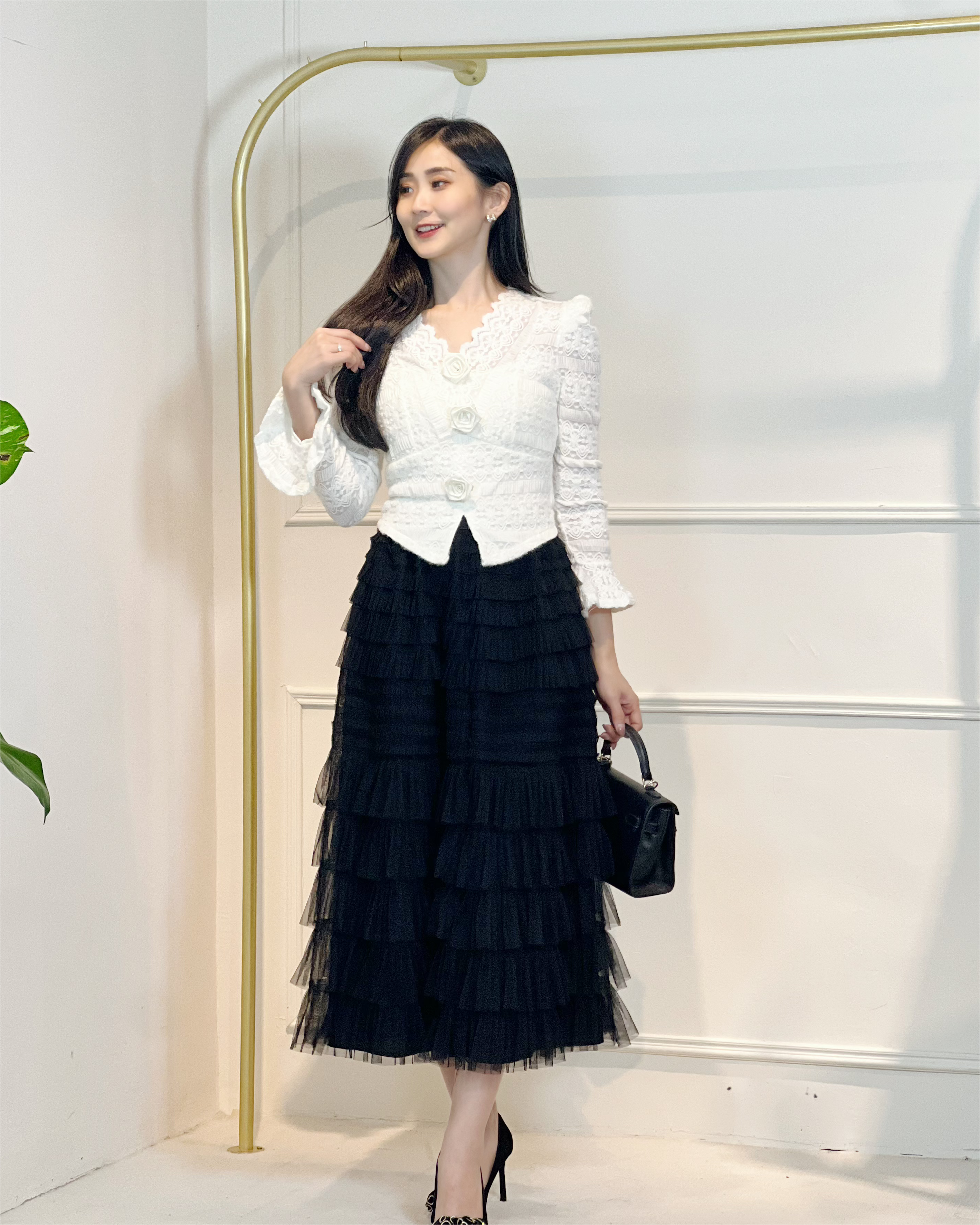 5076 Camille Vintage Lace Top