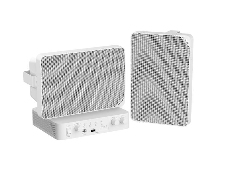 Hikvision 海康威視 DS-QAE1KA80120-2 Hybrid Audio Kit with 80W Network Amplifier and 2* 20W Cabinet Speakers (香港行貨，一年保用)