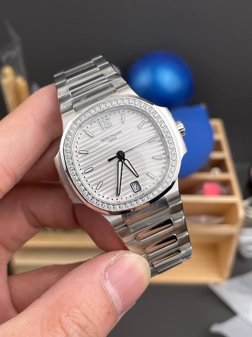 🌐女款 鹦鹉螺7118 白盘钻圈/35.2mm/324一体机🌐