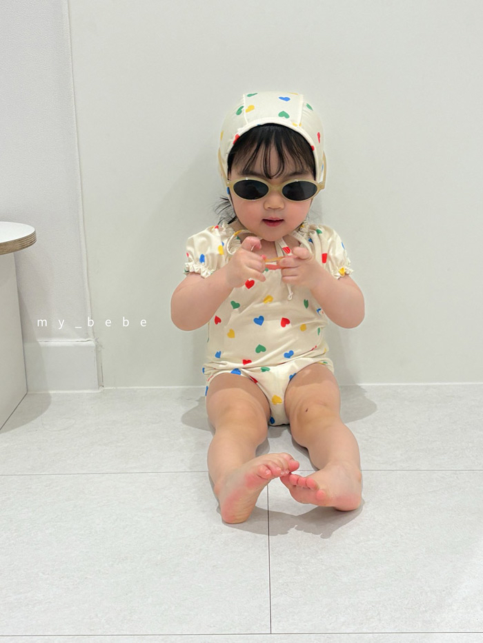 🇰🇷mybebe 泳衣+帽