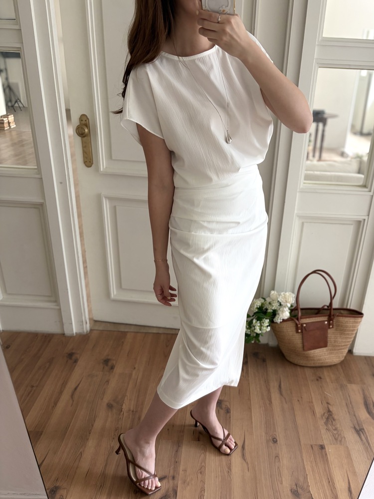 Lyra Ruched Set (White)