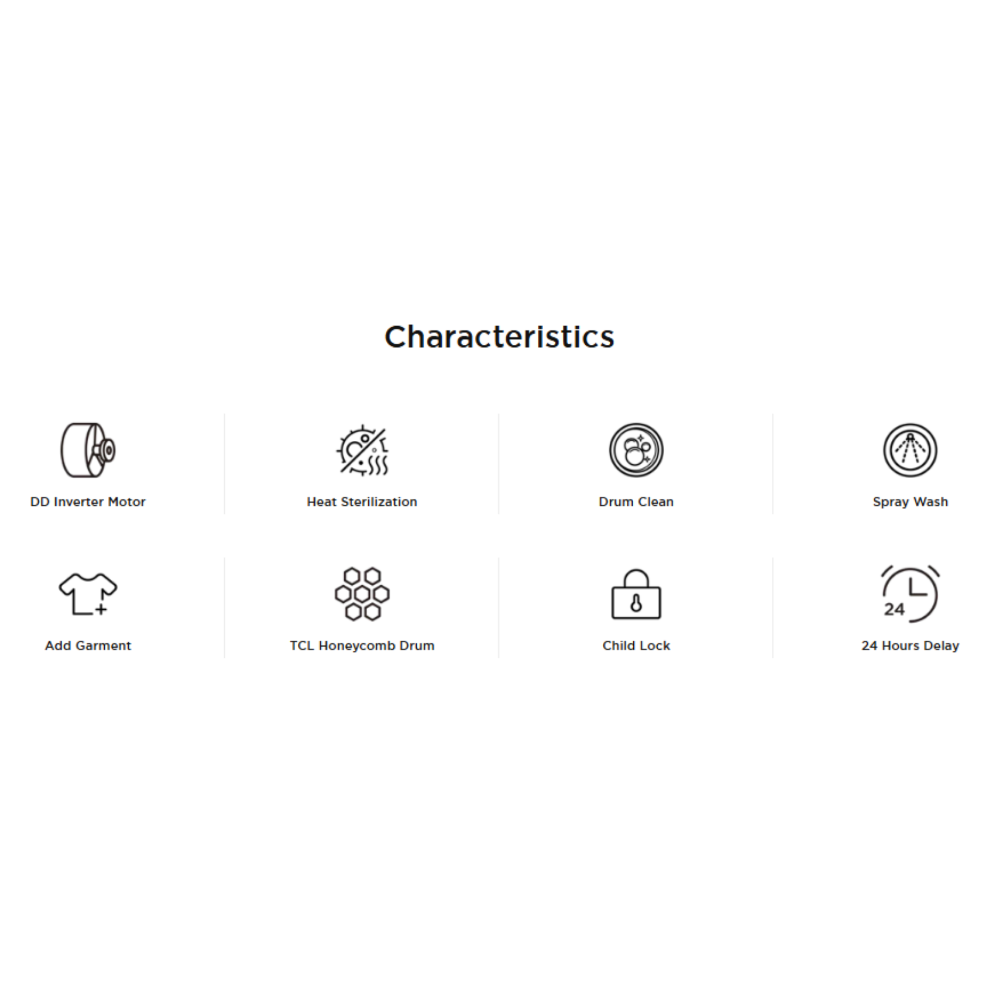 TCL 10.5kg Direct Drive Front Load Washing Machine (TWF105-P22DG)