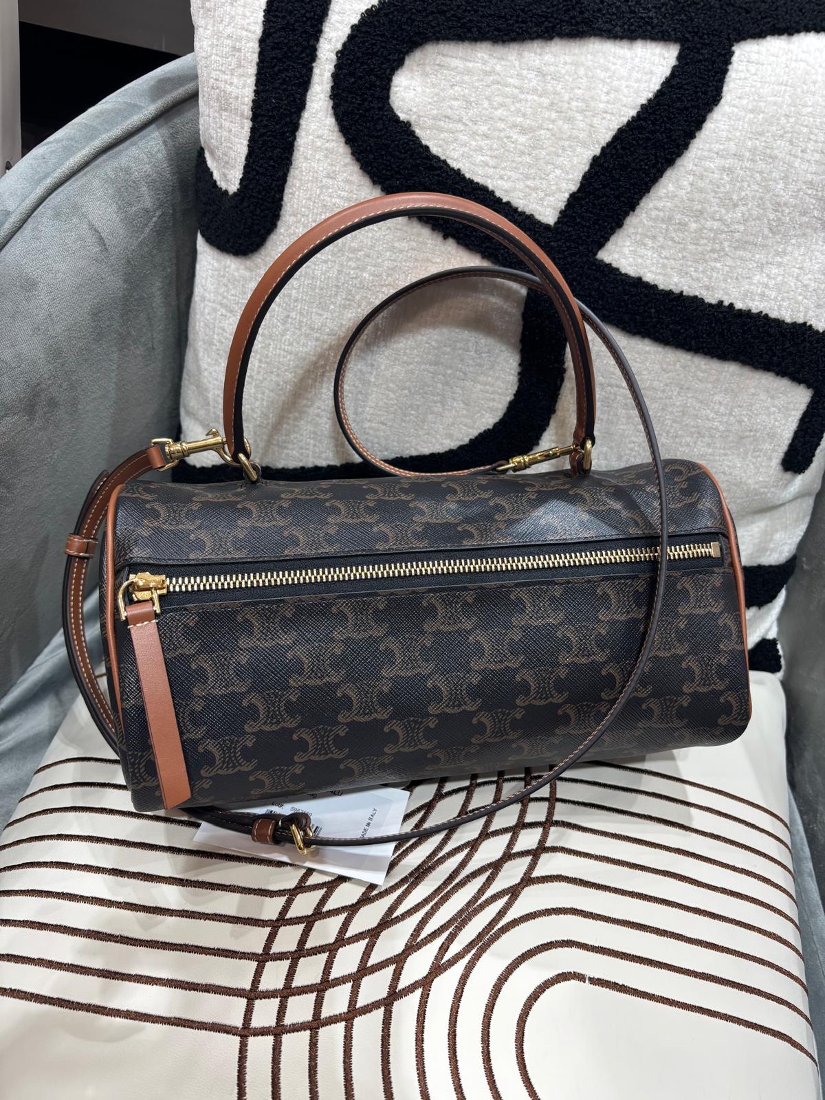 Celine Cylinder Boston Bag 100%Authentic, 99%New ✅Dust bag
