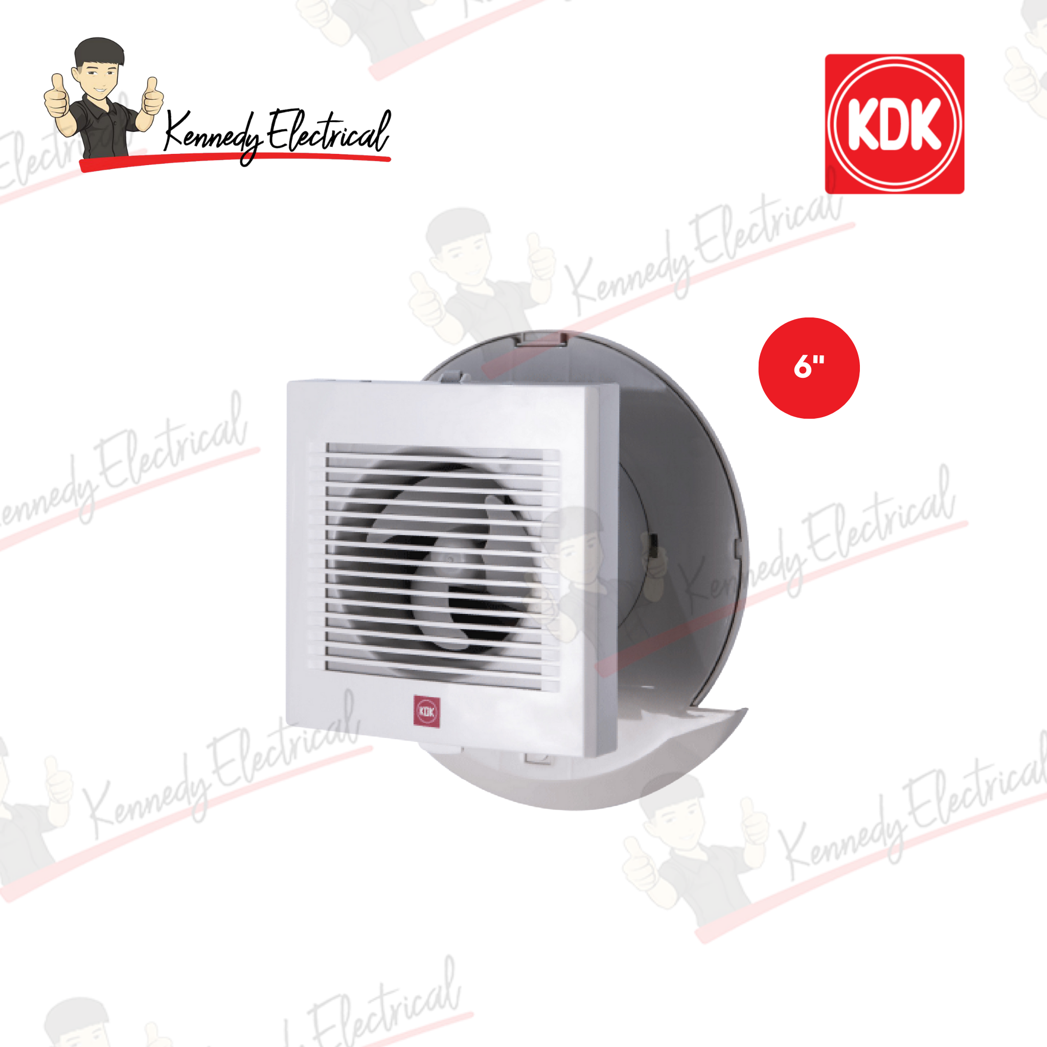 KDK 6" Bathroom Wall Ventilating Fan 15EGKA
