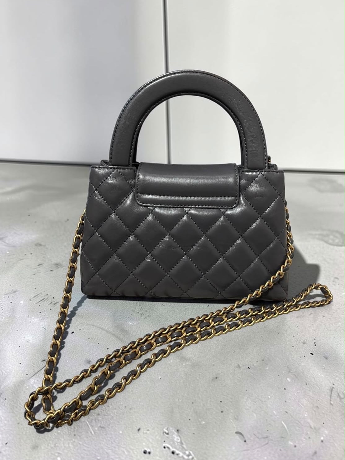 Chanel Mini Kelly Grey Calfskin 100Authentic , 98%New ✅收據副本✅晶片✅Dust bag ✅Box