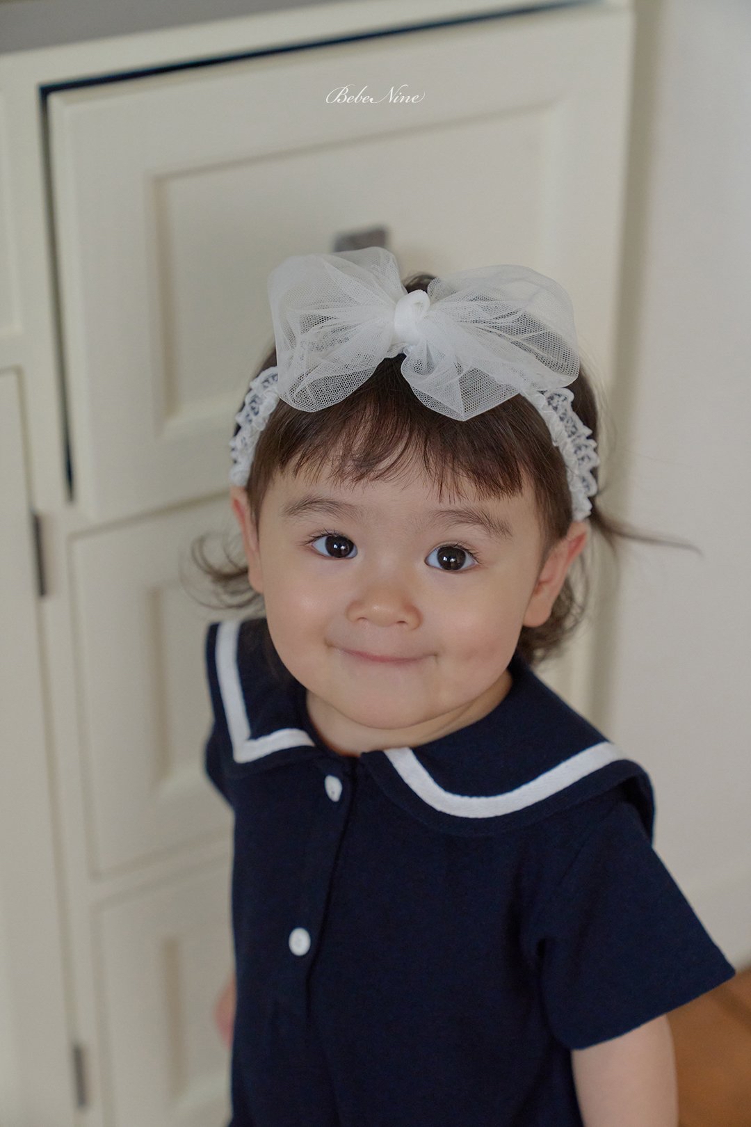 ☀️預訂 韓國直送☀️🇰🇷Bebenine兩色蕾絲波點蝴蝶結髮帶