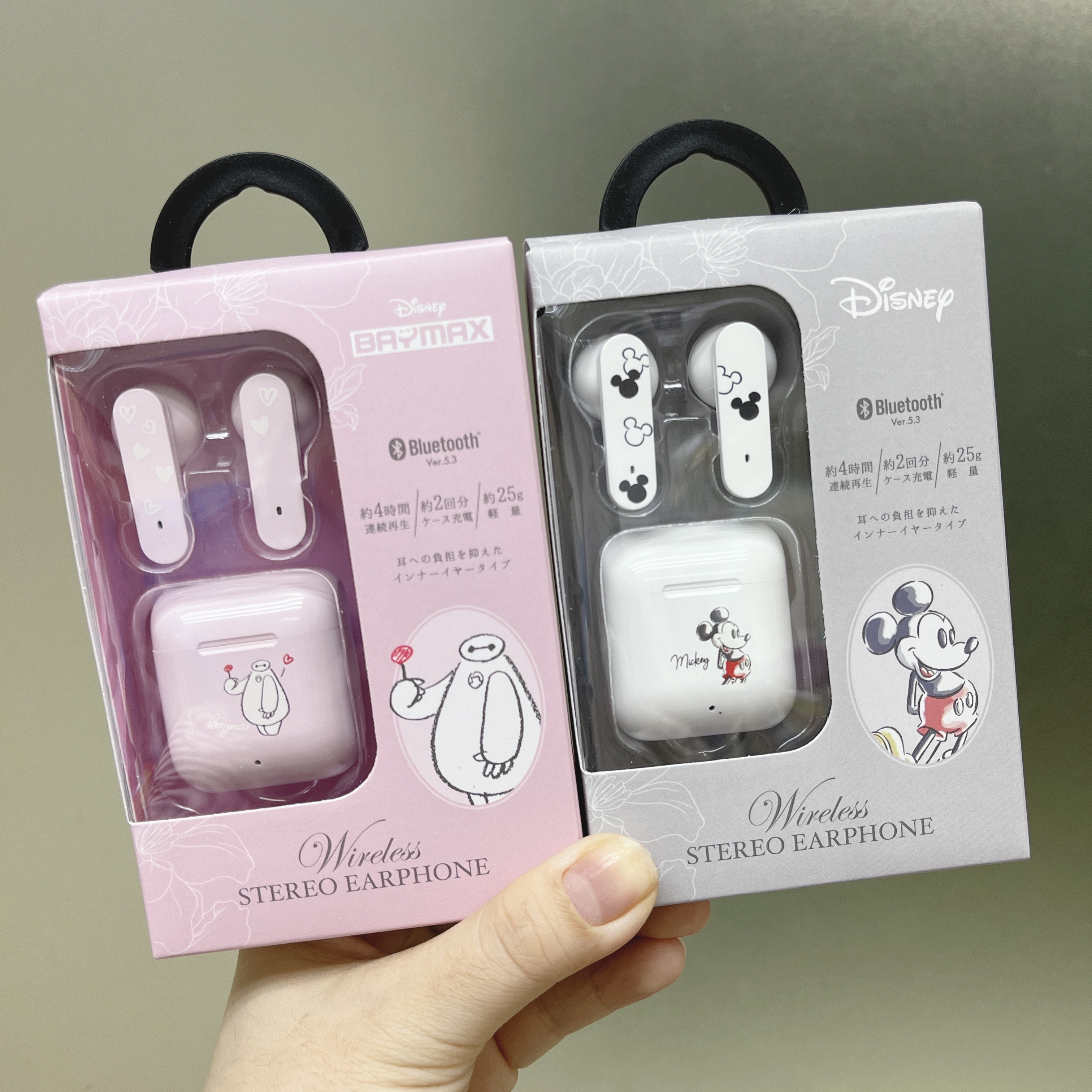 日本預訂📍迪士尼圖案輕量藍牙耳機第二彈 (米奇/Baymax/Nick/史迪仔)