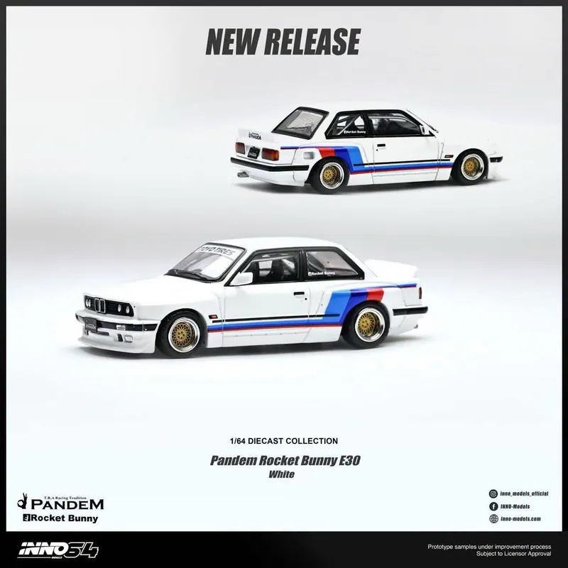 (預訂 Pre Order) INNO64  ( IN64-E30P-WHI ) 1/64 PANDEM ROCKET BUNNY E30 White