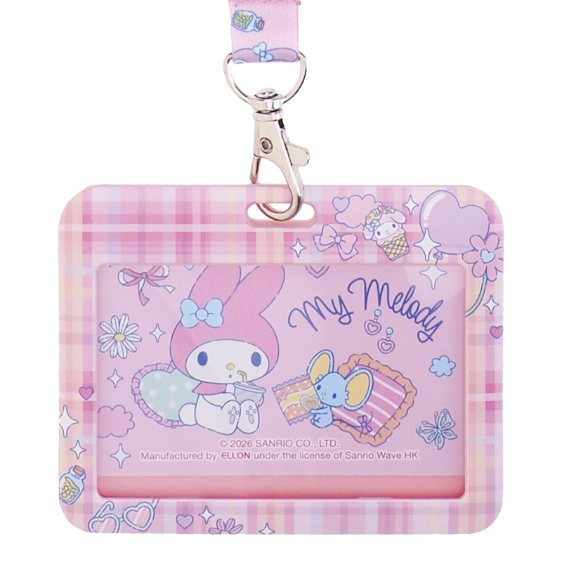 My Melody Plastic Card Holder w/ Neck Strap 証件套連頸繩 (橫向)