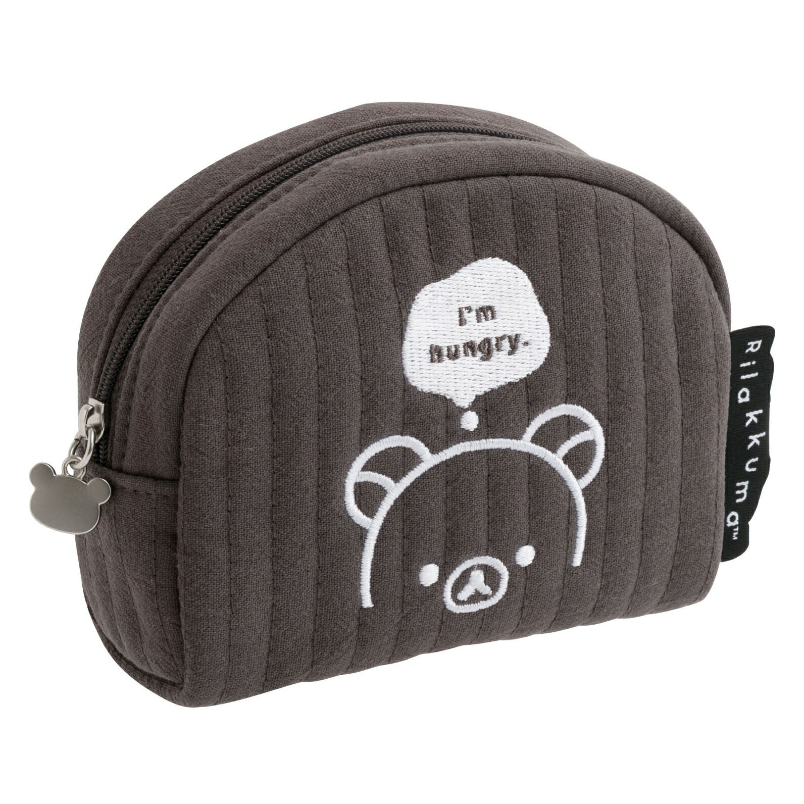 現貨｜San-X Rilakkuma 鬆弛熊 BASIC RILAKKUMA MONOCHROME 系列 日版 絎縫刺繡 化妝袋 (CA88001)