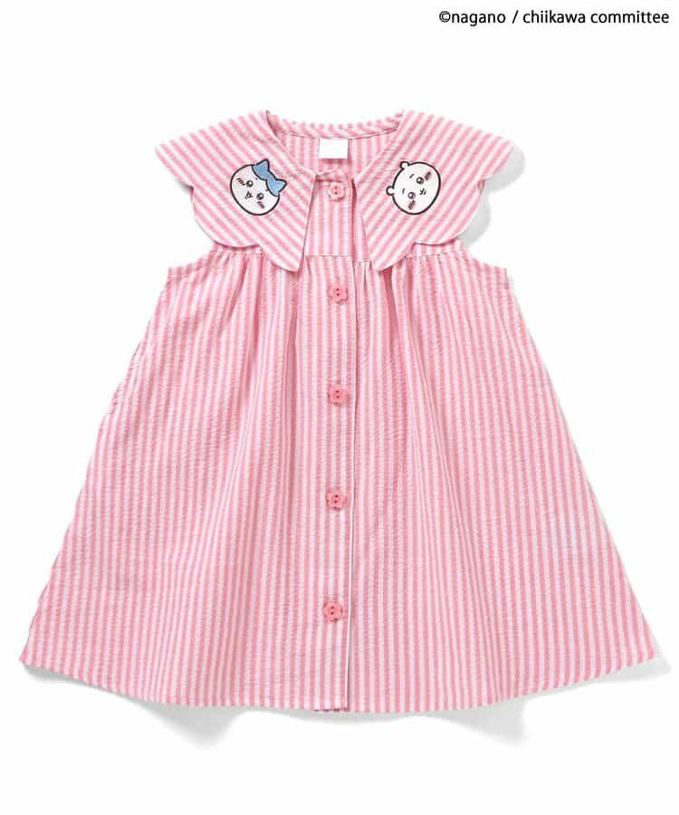 🇯🇵預訂 日本直送🇯🇵Apres les cours x Chiikawa系列兩色人物刺繡貼花條紋翻領連身裙