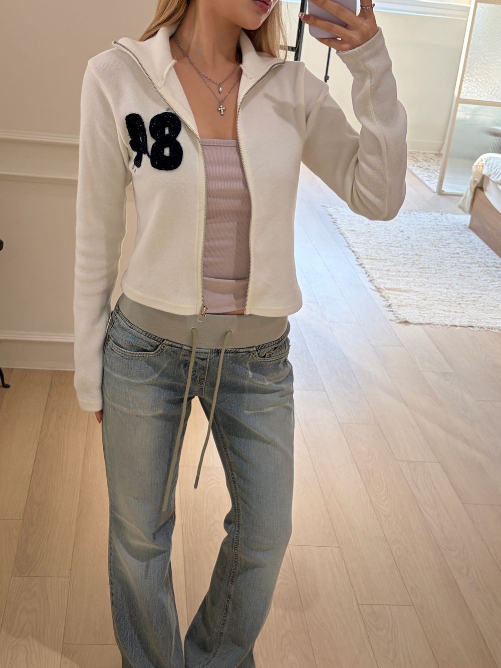 Banding Drawstring Bootcut Jeans