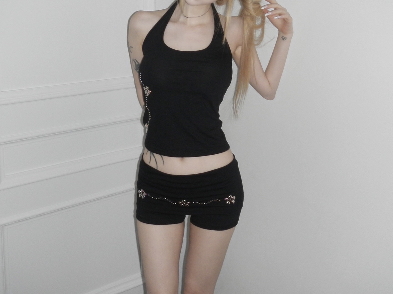Blossom Studded Halter Top