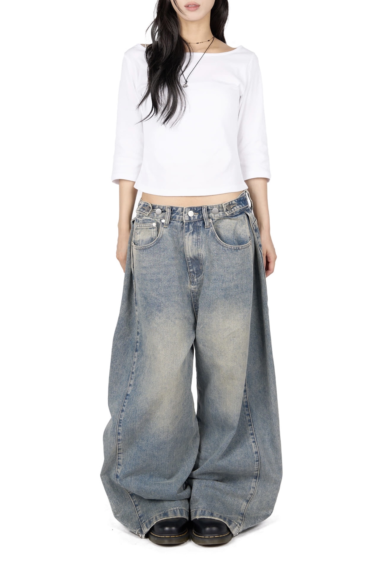 Boat Neck Mid Sleeve Top
