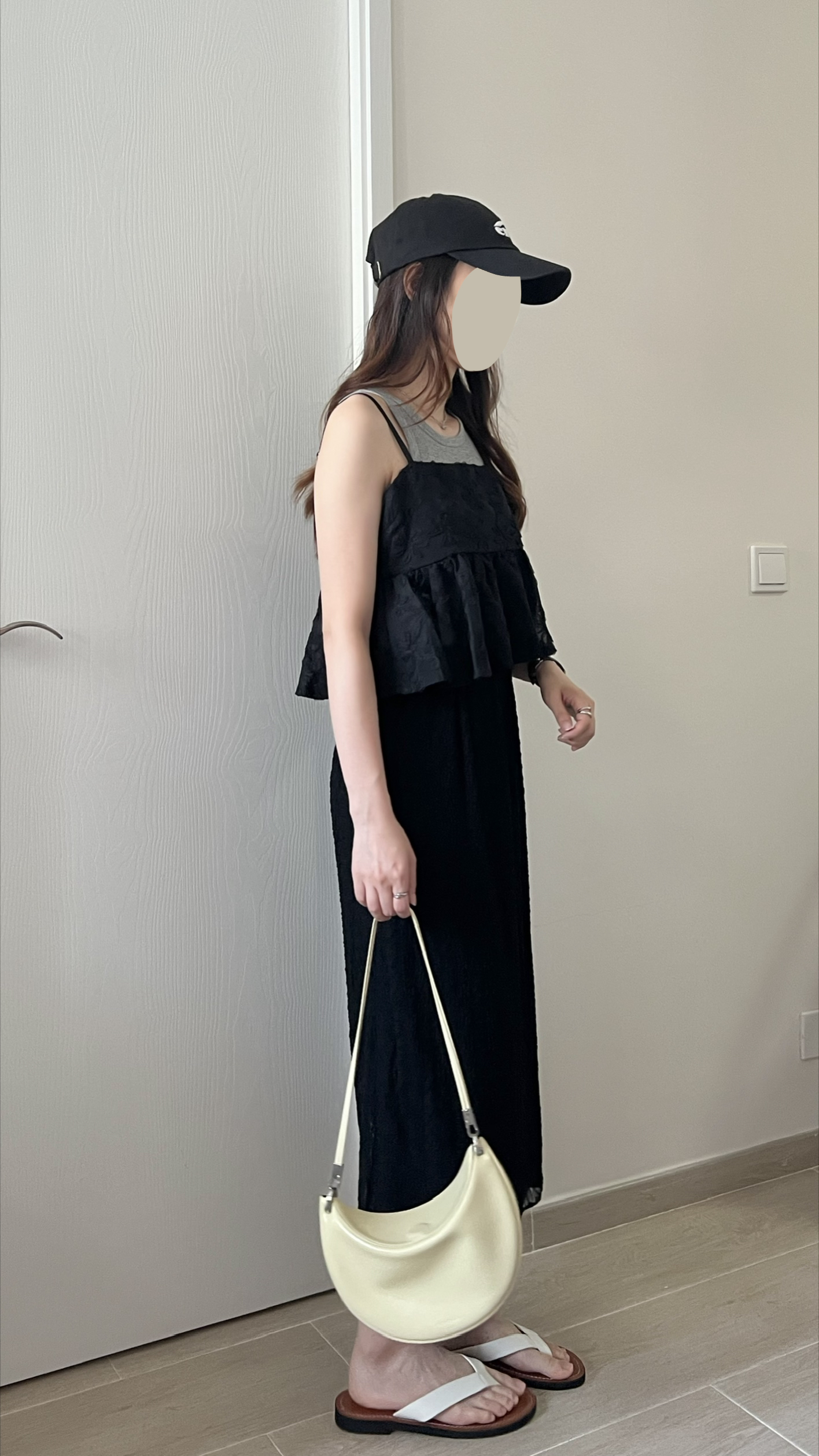 lace雙層小花長裙 免熨