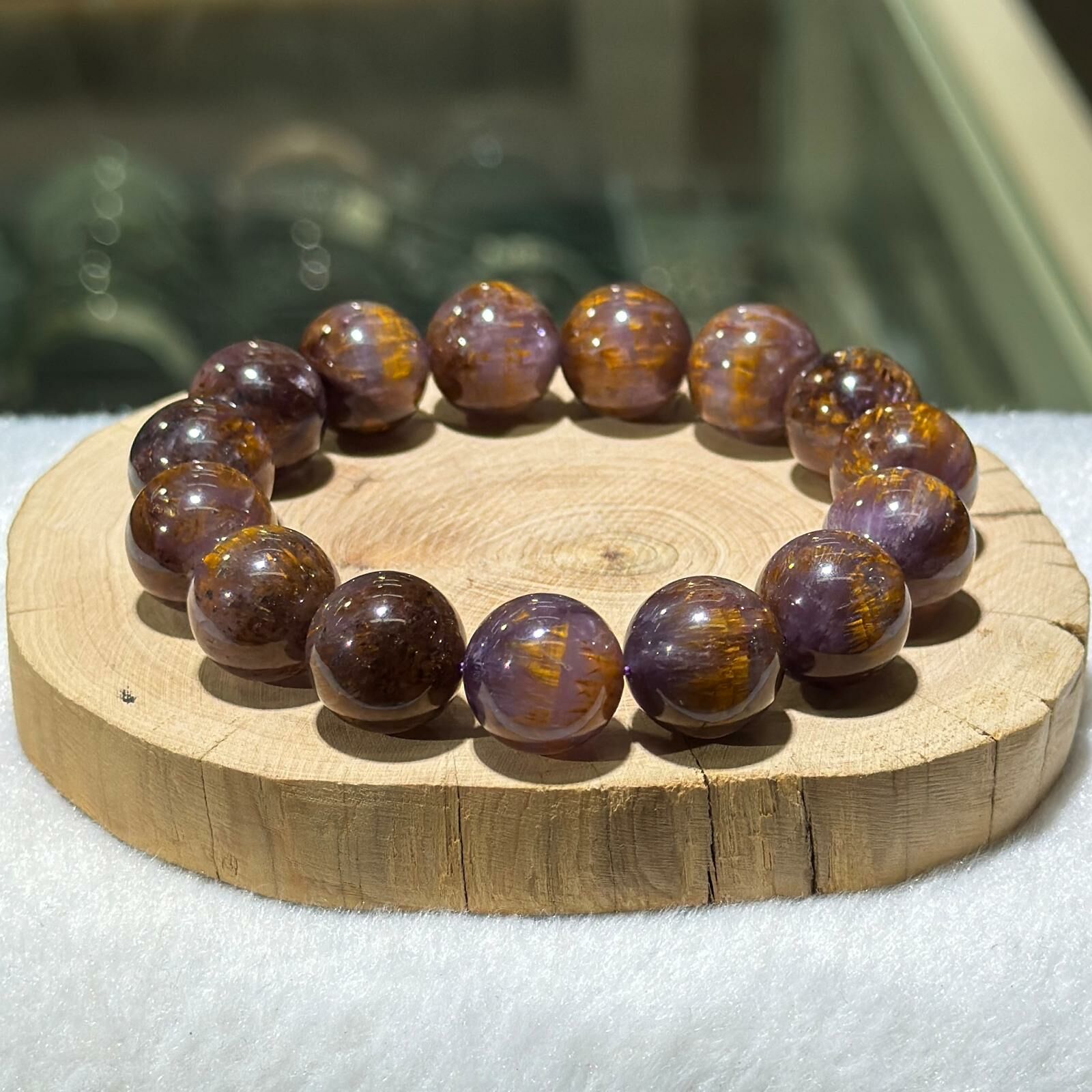 大m💫紫鈦晶手串 14 mm +/-