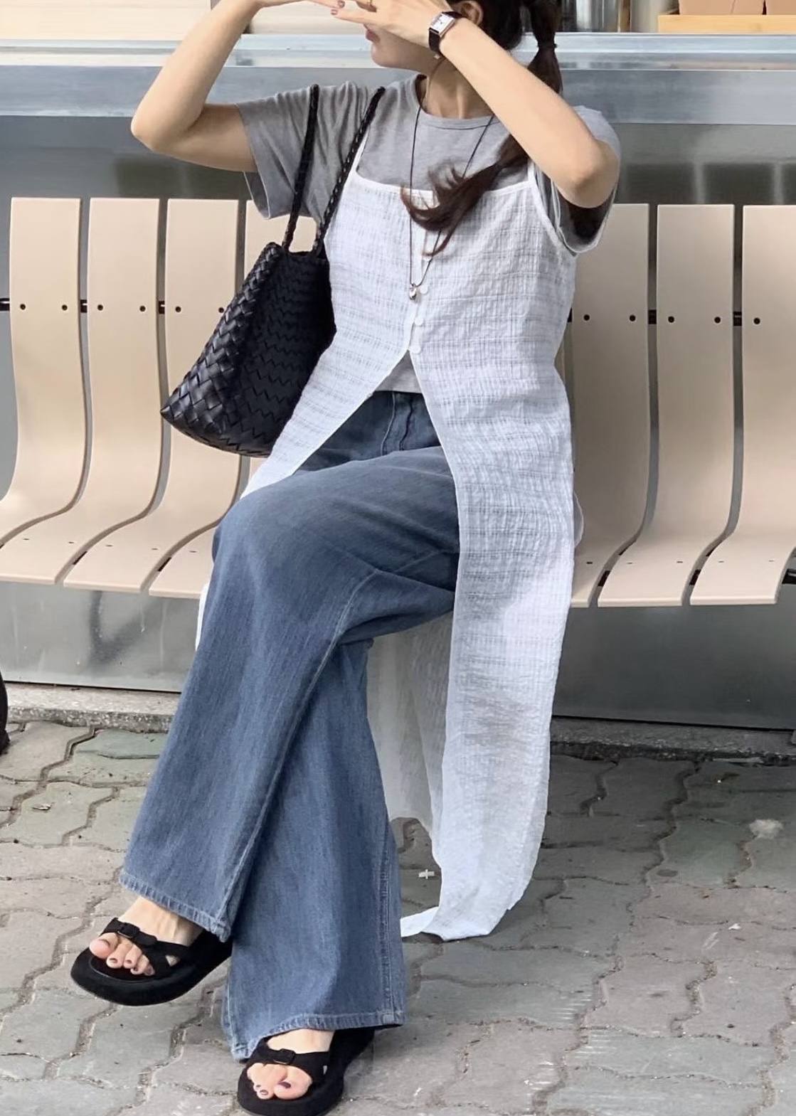 🇰🇷韓國女裝 | Check sleeveless 