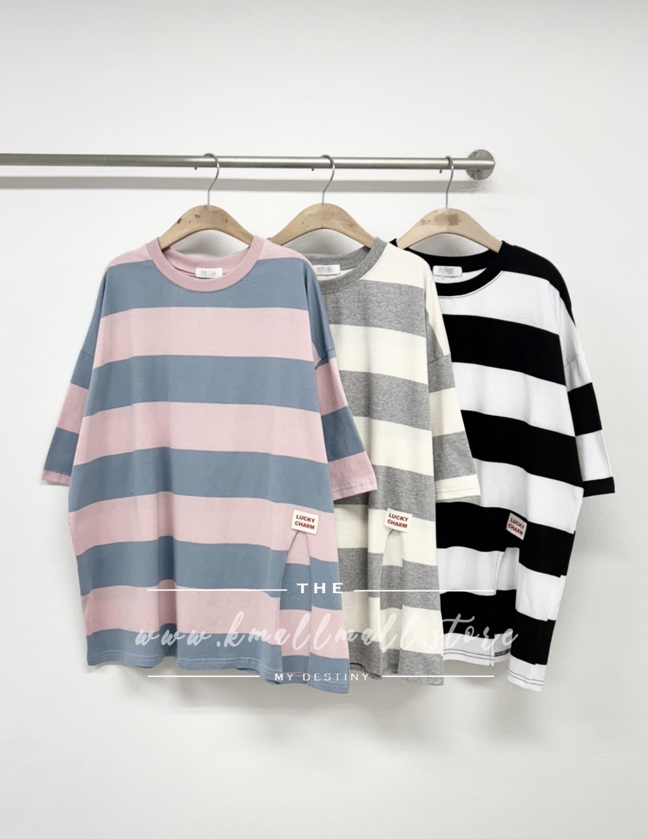 撞色拼間鬆身Tee