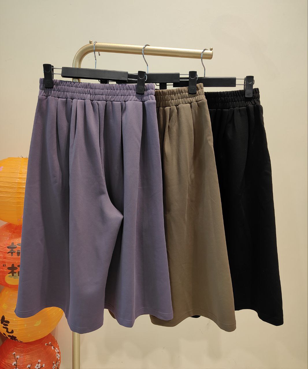 褶皱宽脚裤 1602