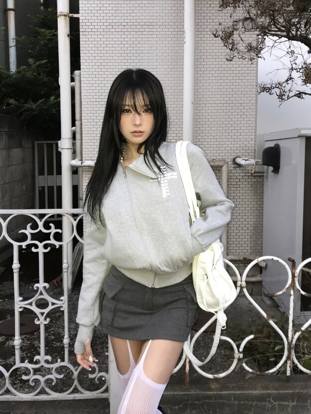 Wool Blend Cargo Mini Skort