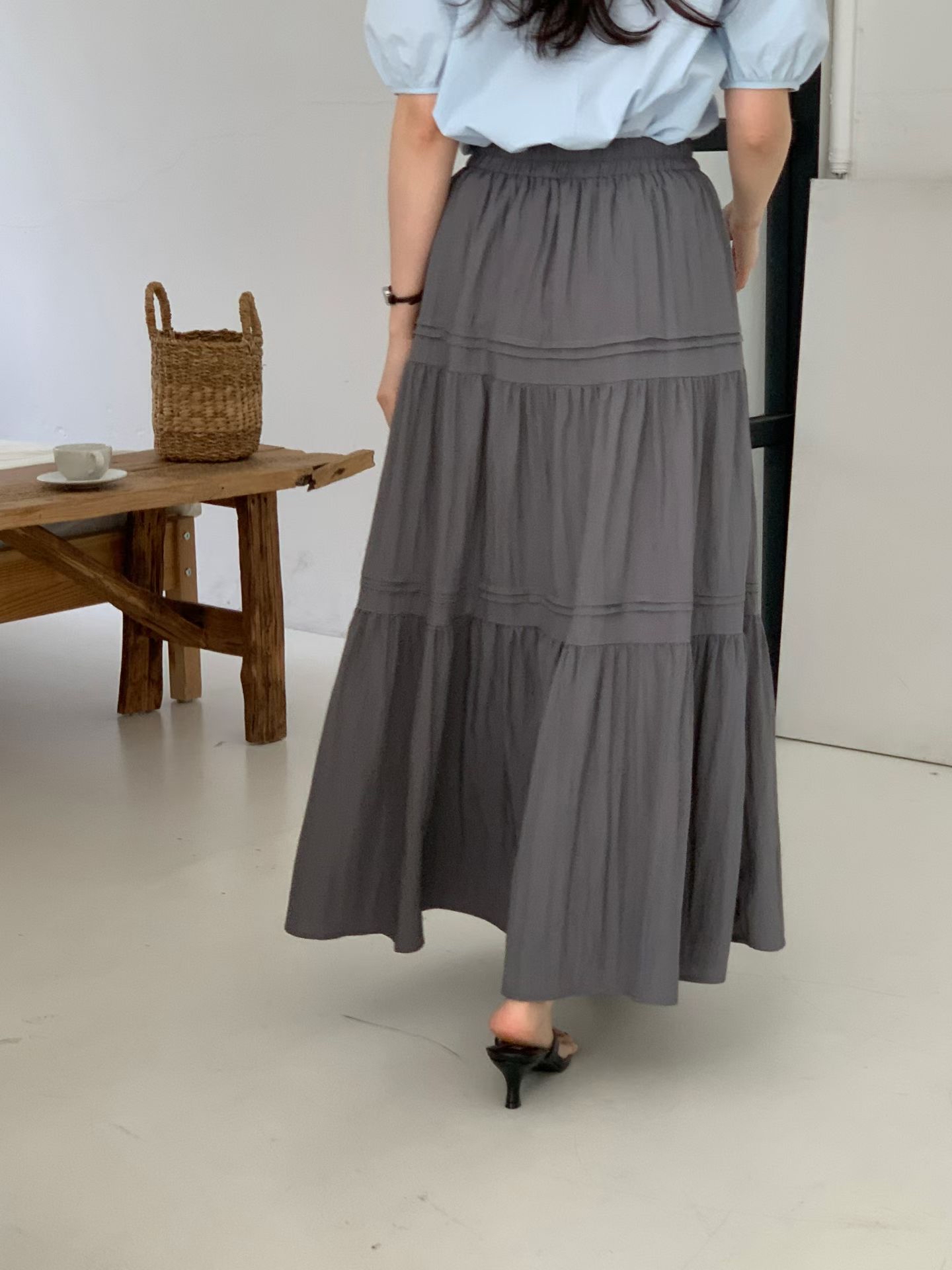 CT5 法式壓邊半截裙