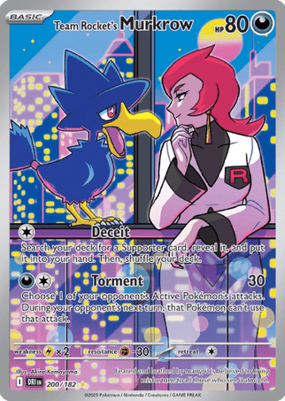 Pokemon TCG Destined Rivals - Team Rocket's Murkrow-106/098