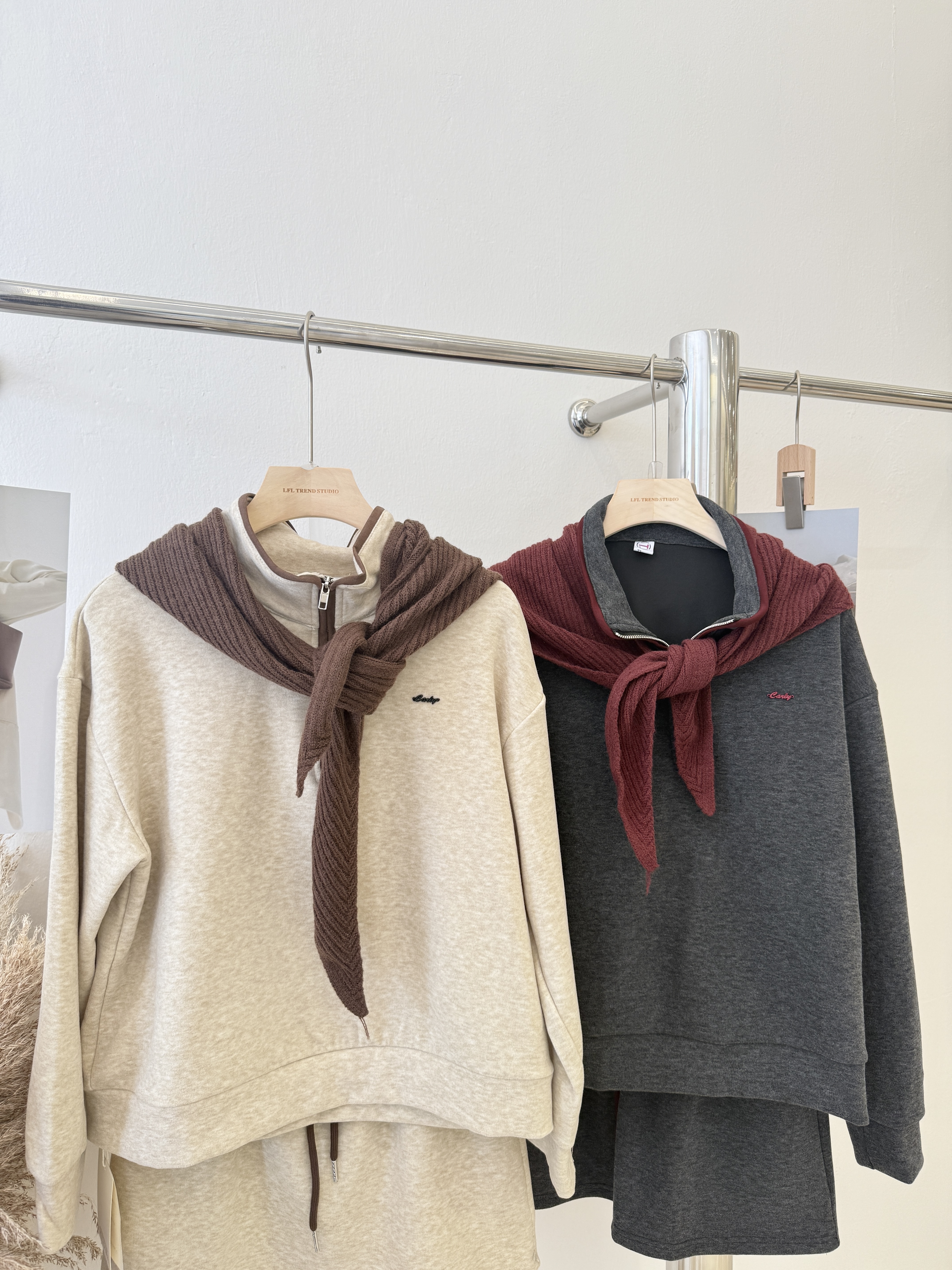 6967 韩系减龄拼色三件套 