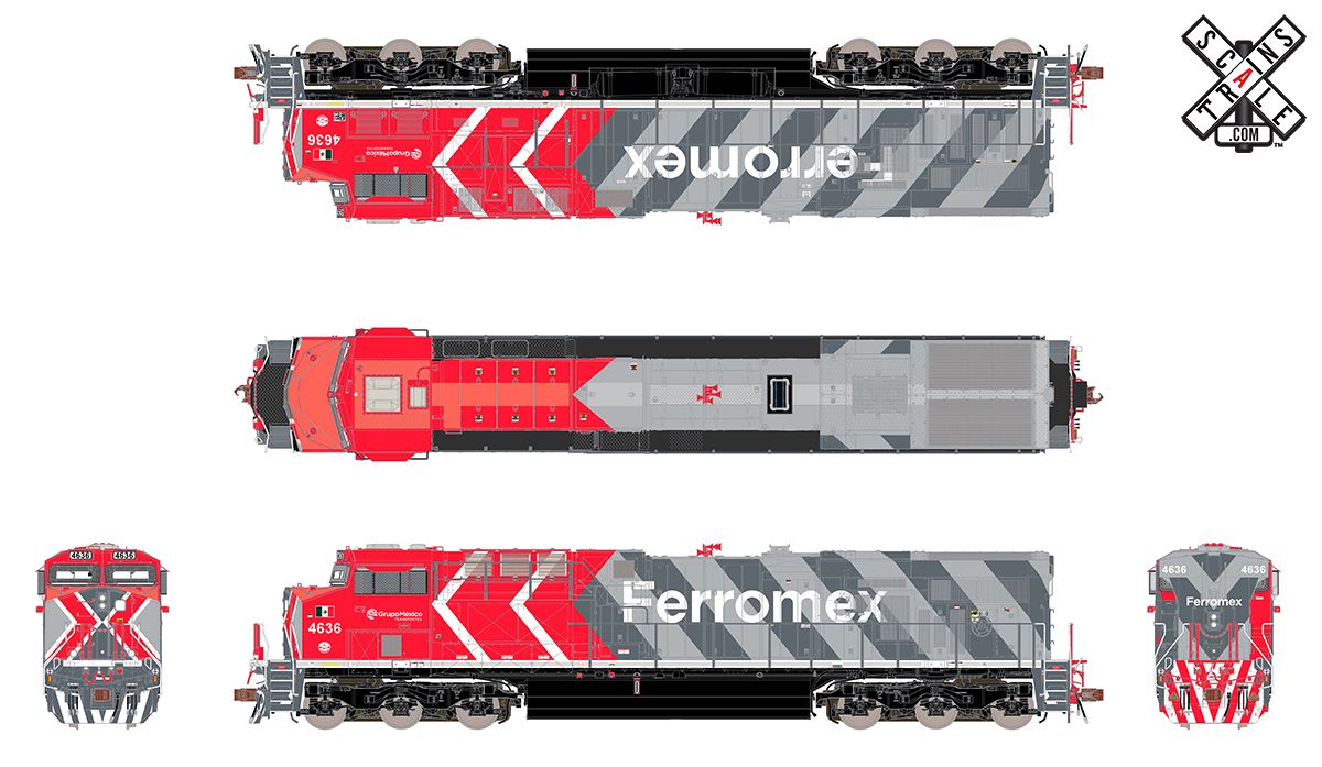 GE ES44AC, Ferromex/Zebra Scaletrains DCC Sound HO 1:87