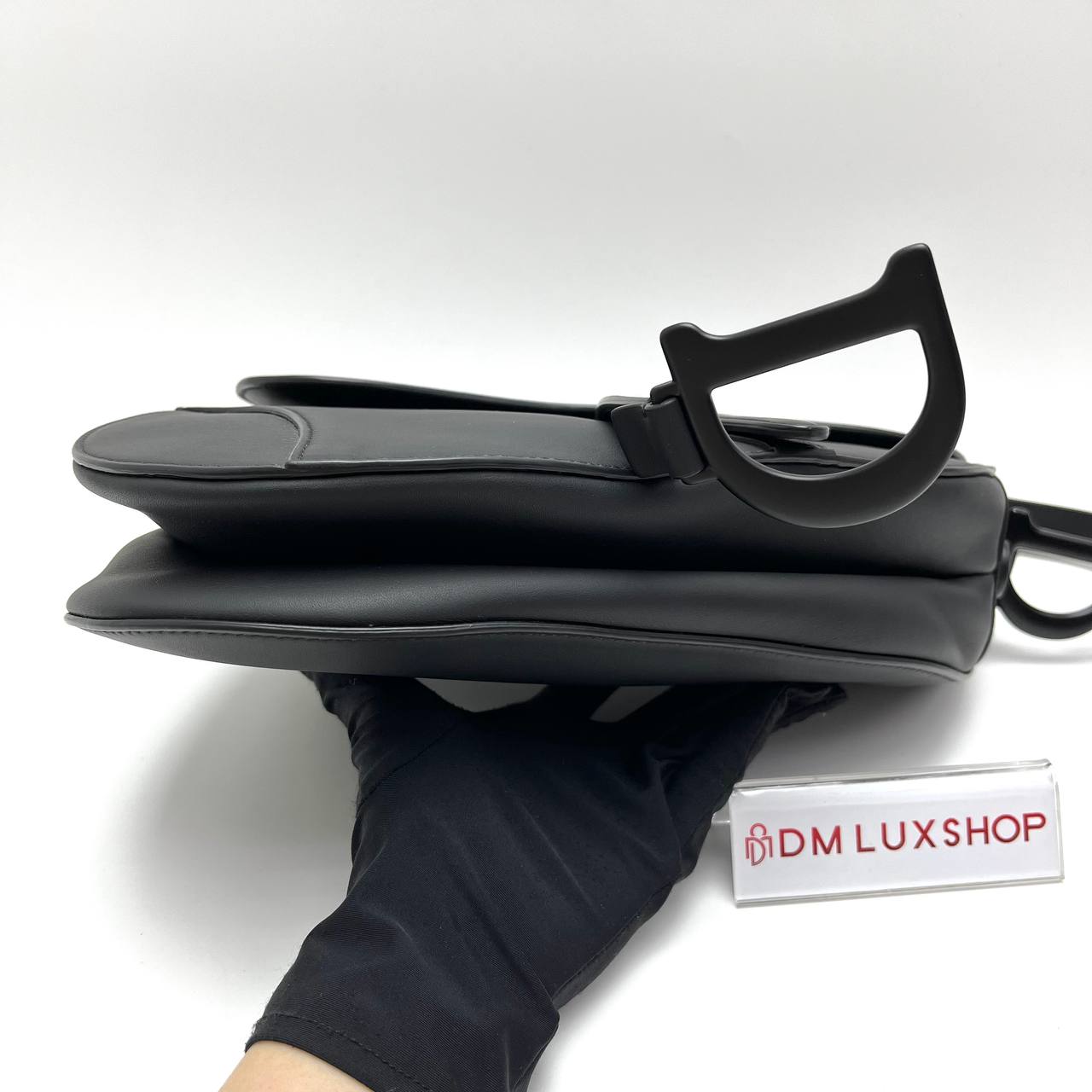 Dior Black Ultramatte Saddle Bag Medium