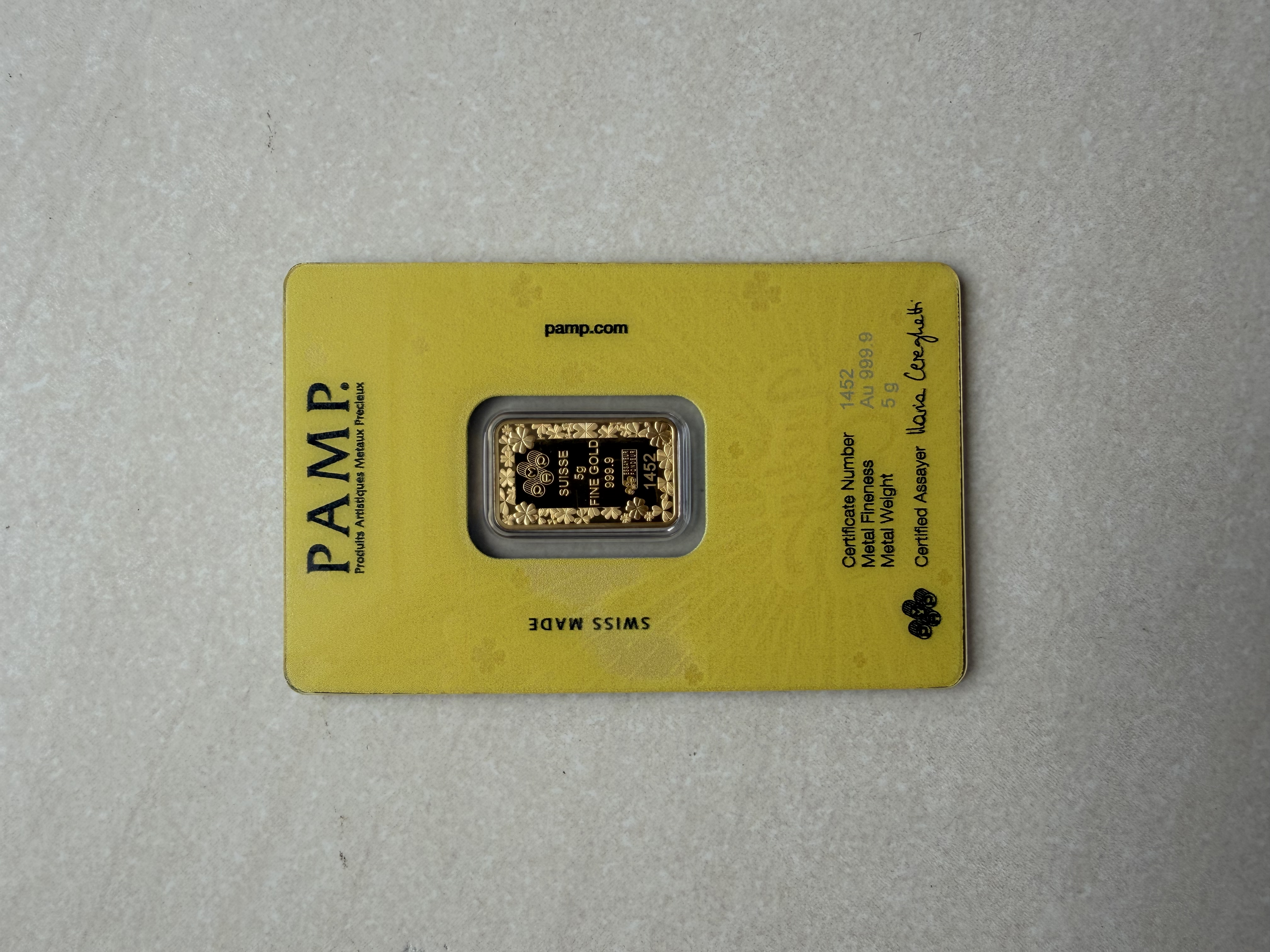 (SN:1452) PAMP Lucky Charm Pig 5g 🇨🇭Swiss Fine Gold Emas 999.9 幸运猪/青猪