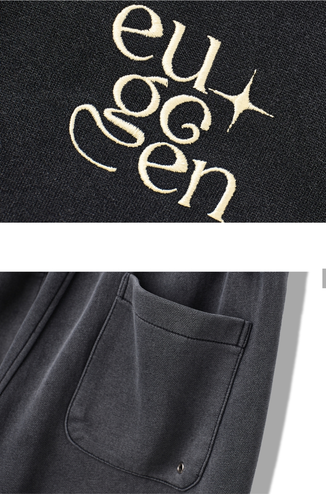 Euggen Washed Semi-Bootcut Track Sweat Pants 