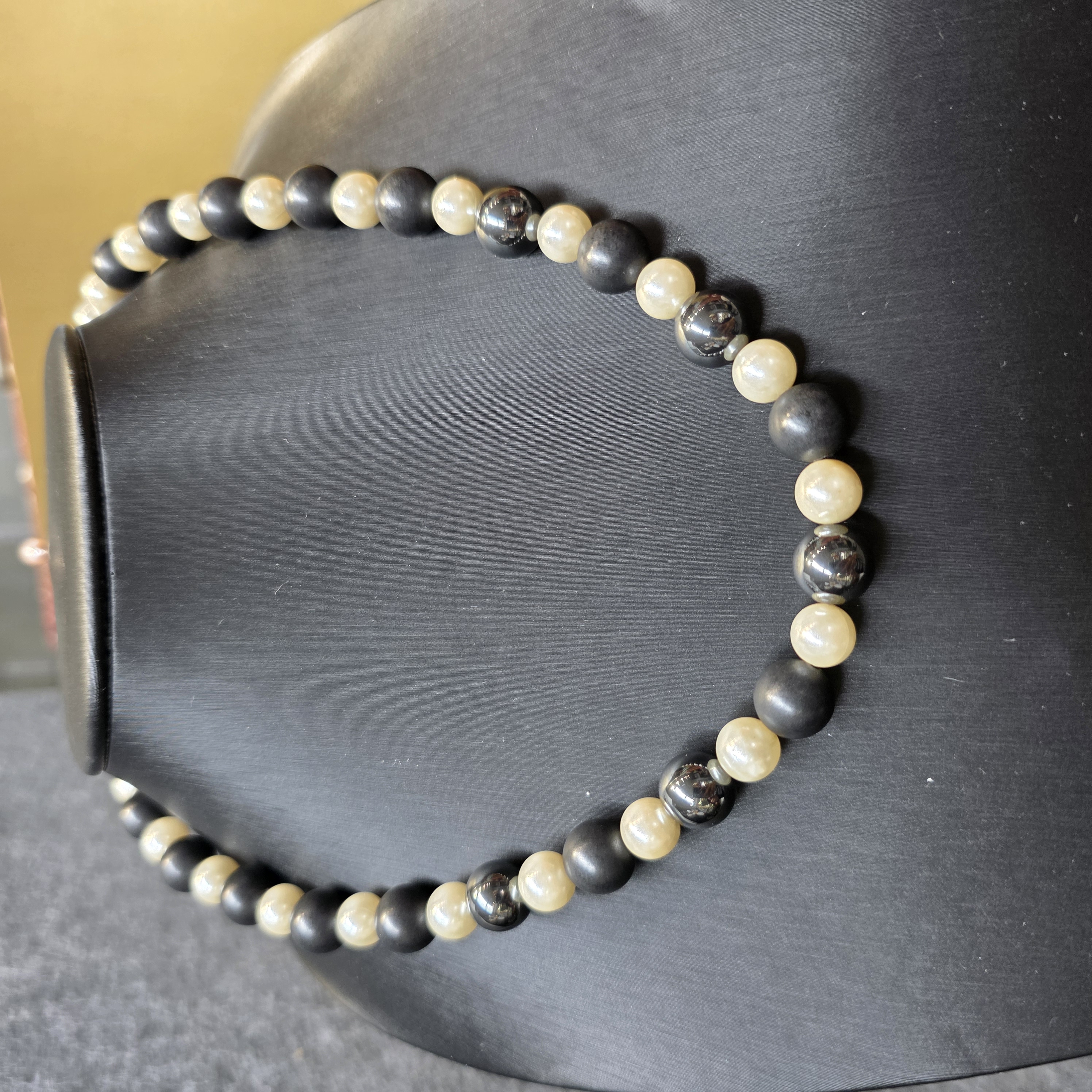 仿珍珠鐵石頸鏈