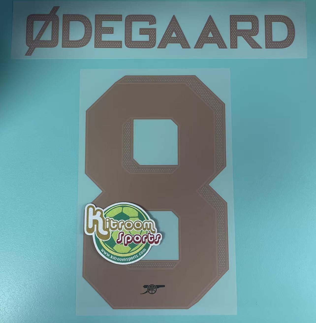 2022-23 Arsenal Away UCL Nameset #8 ODEGAARD