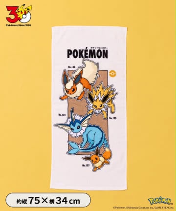 ✨連線商品需補運費✨日本 3COINS x Pokemon 30週年 洗面巾 (75x34cm)