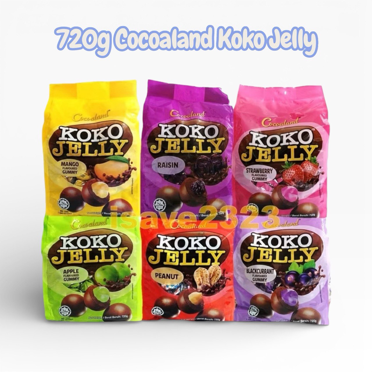 (PKT BESAR) 720g Cocoaland Koko Jelly Chocolate assorted flavour