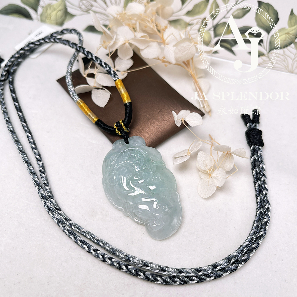 JN-1538 天然翡翠A玉 冰糯晴綠招財鎮宅貔貅挂件