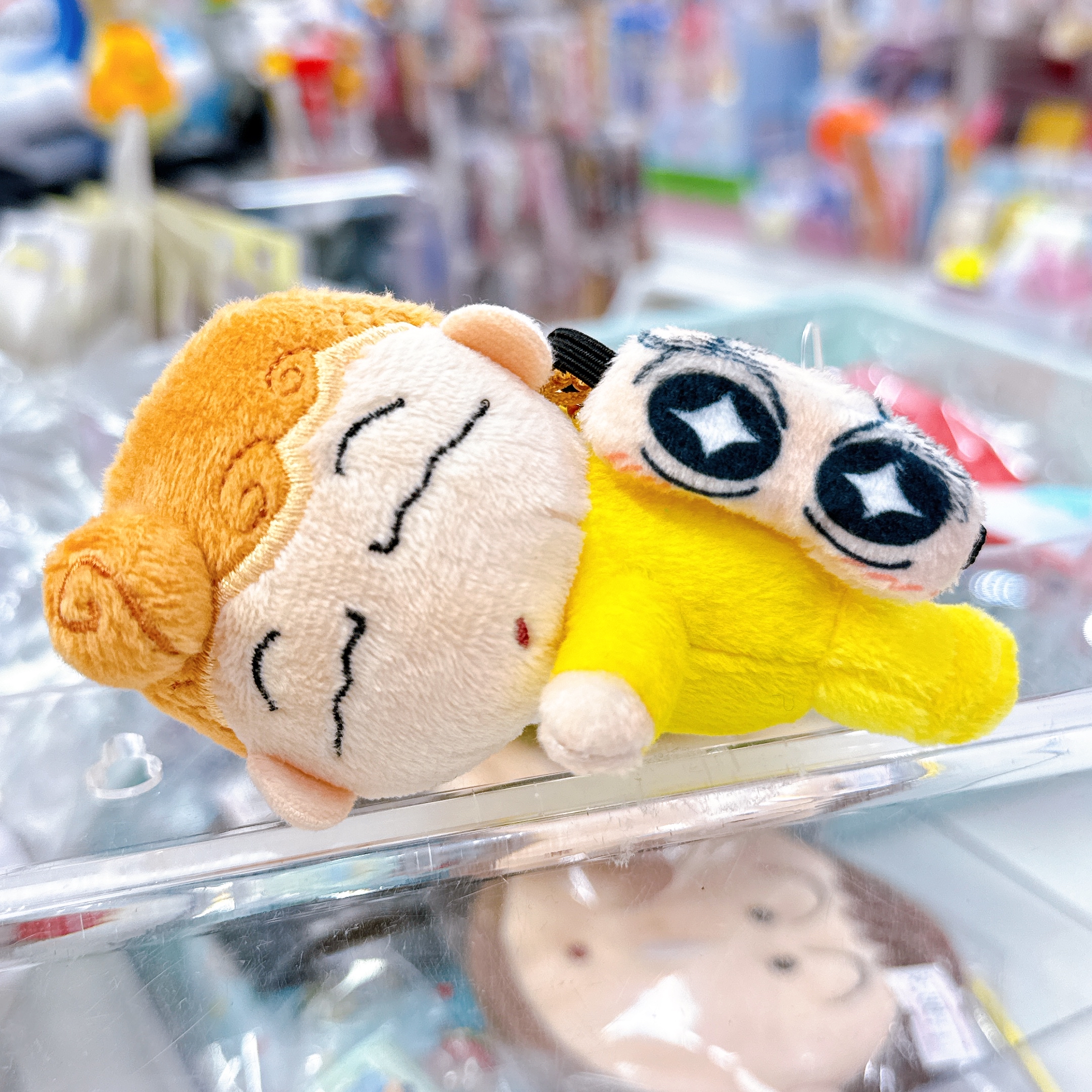 日本直送蠟筆小新小葵眼罩公仔掛飾