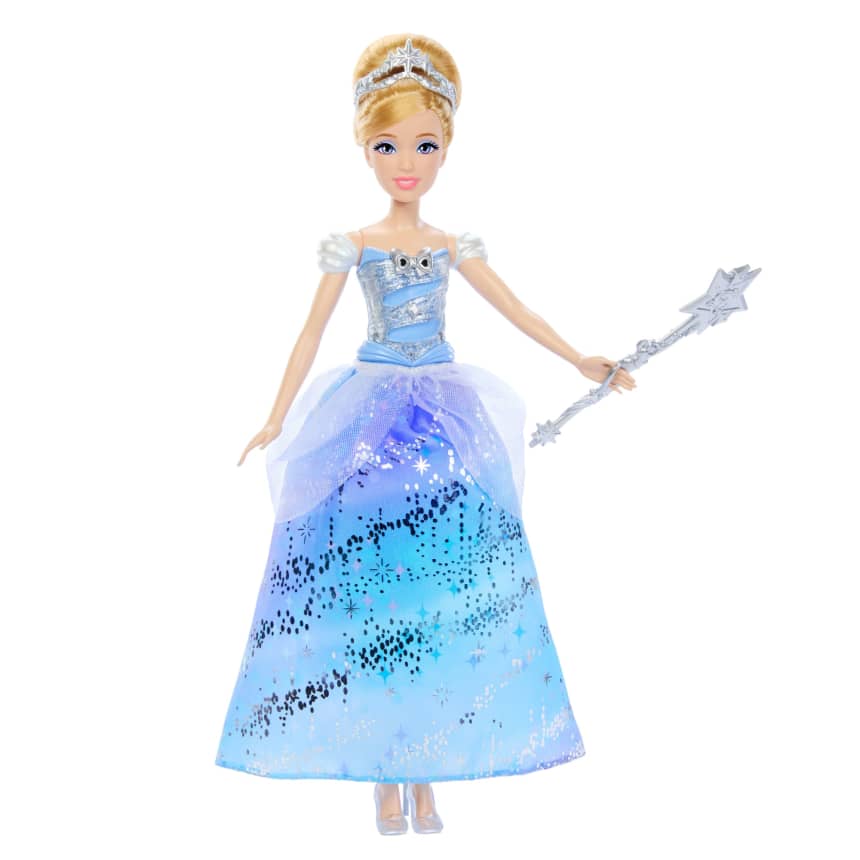 正版 Disney Princess Cinderella 灰姑娘仙履奇緣魔法發光音樂公仔 魔法棒互動女童玩具