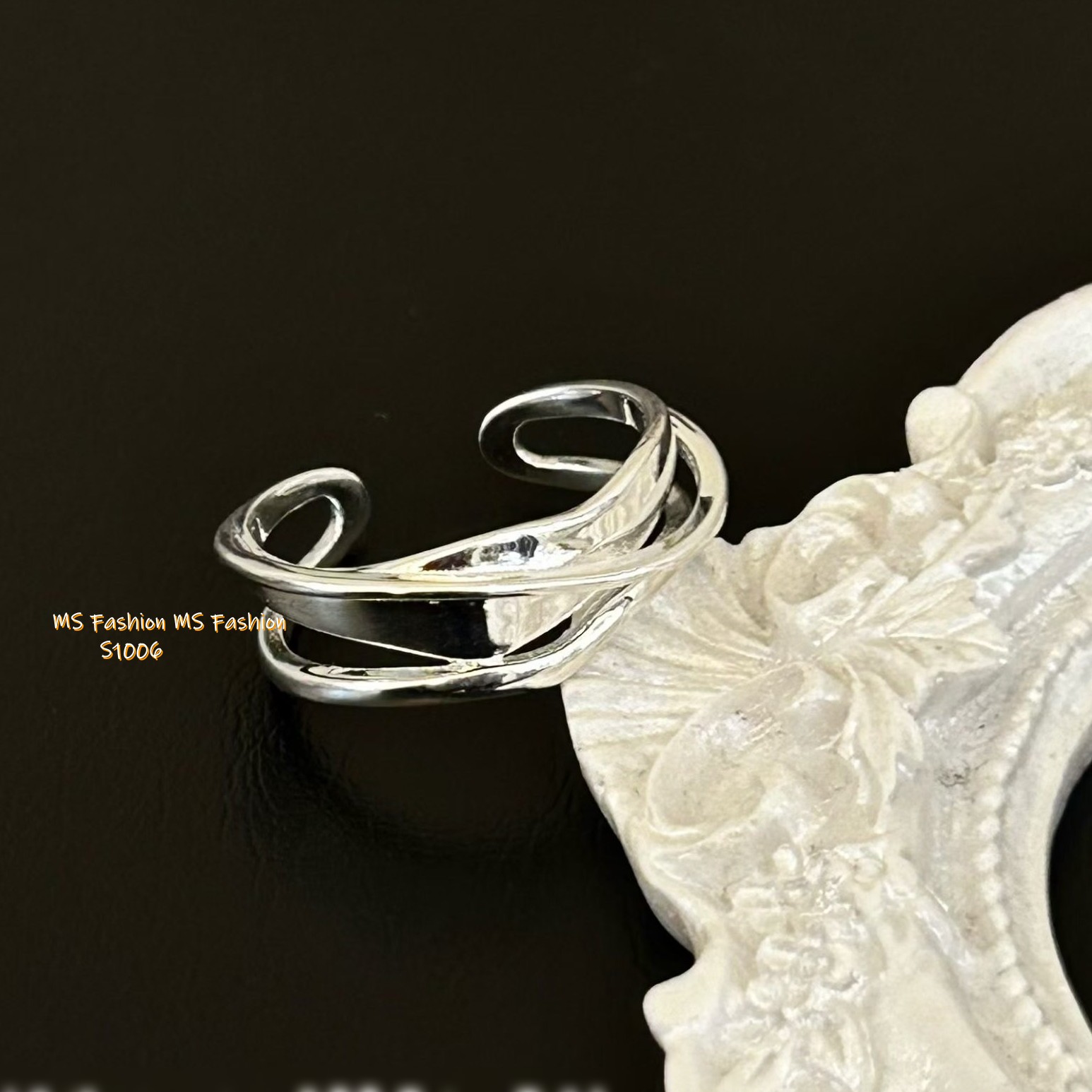  S1006 韓國🇰🇷S925純銀ins風線條個性戒指