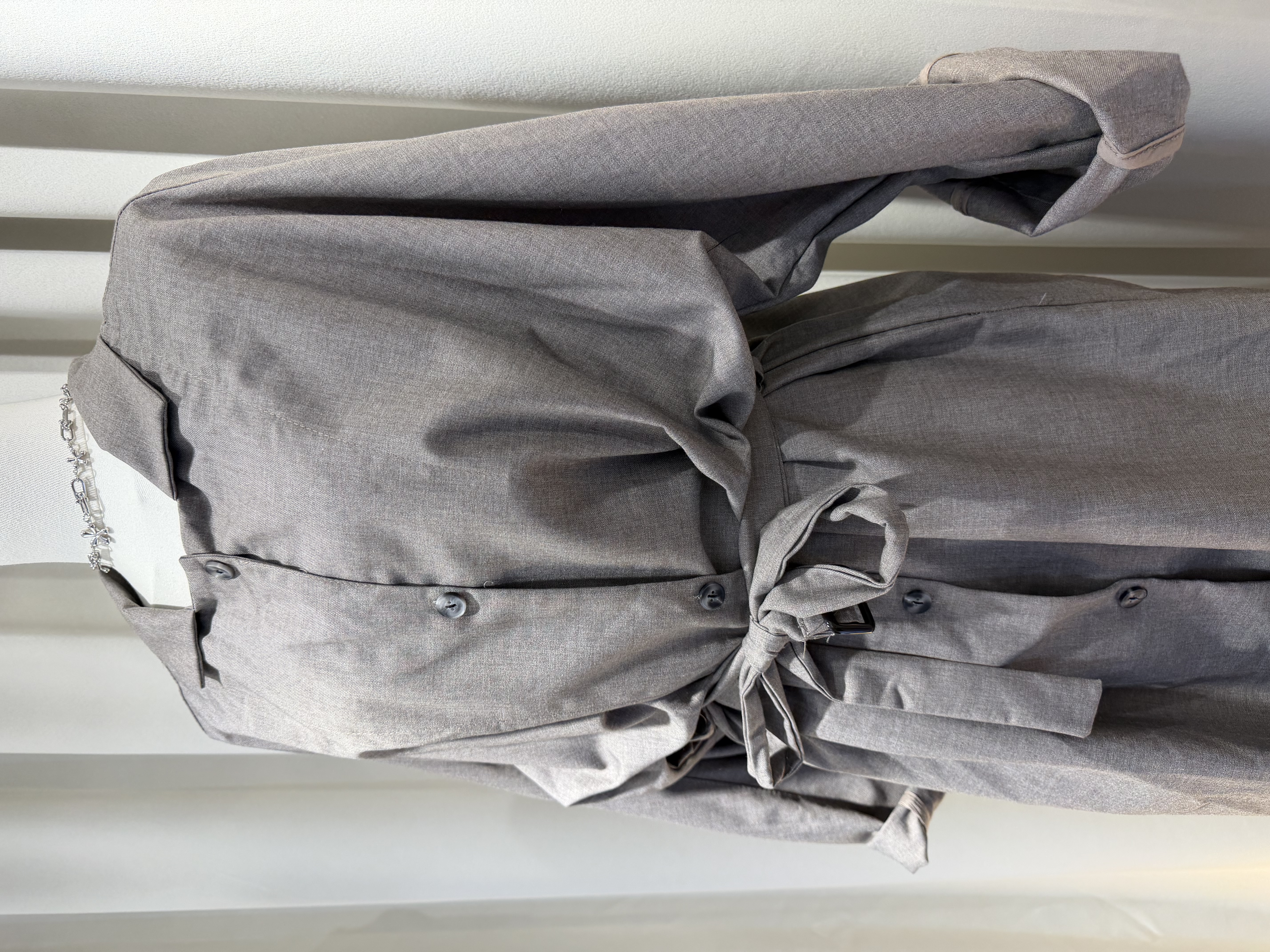 靚料優雅繫帶連身洋裝