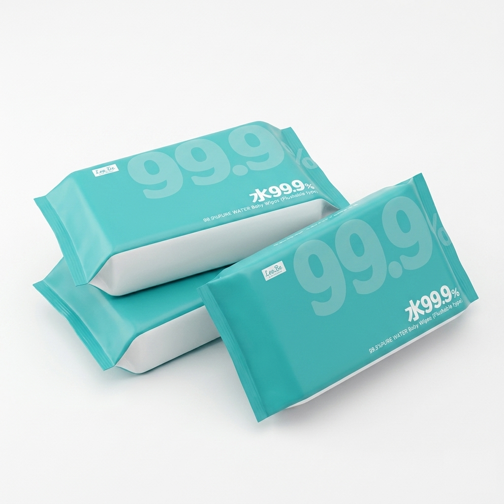 LEC Japan 99.9% Flushable Baby Wipes, 60sheets x 3 packs