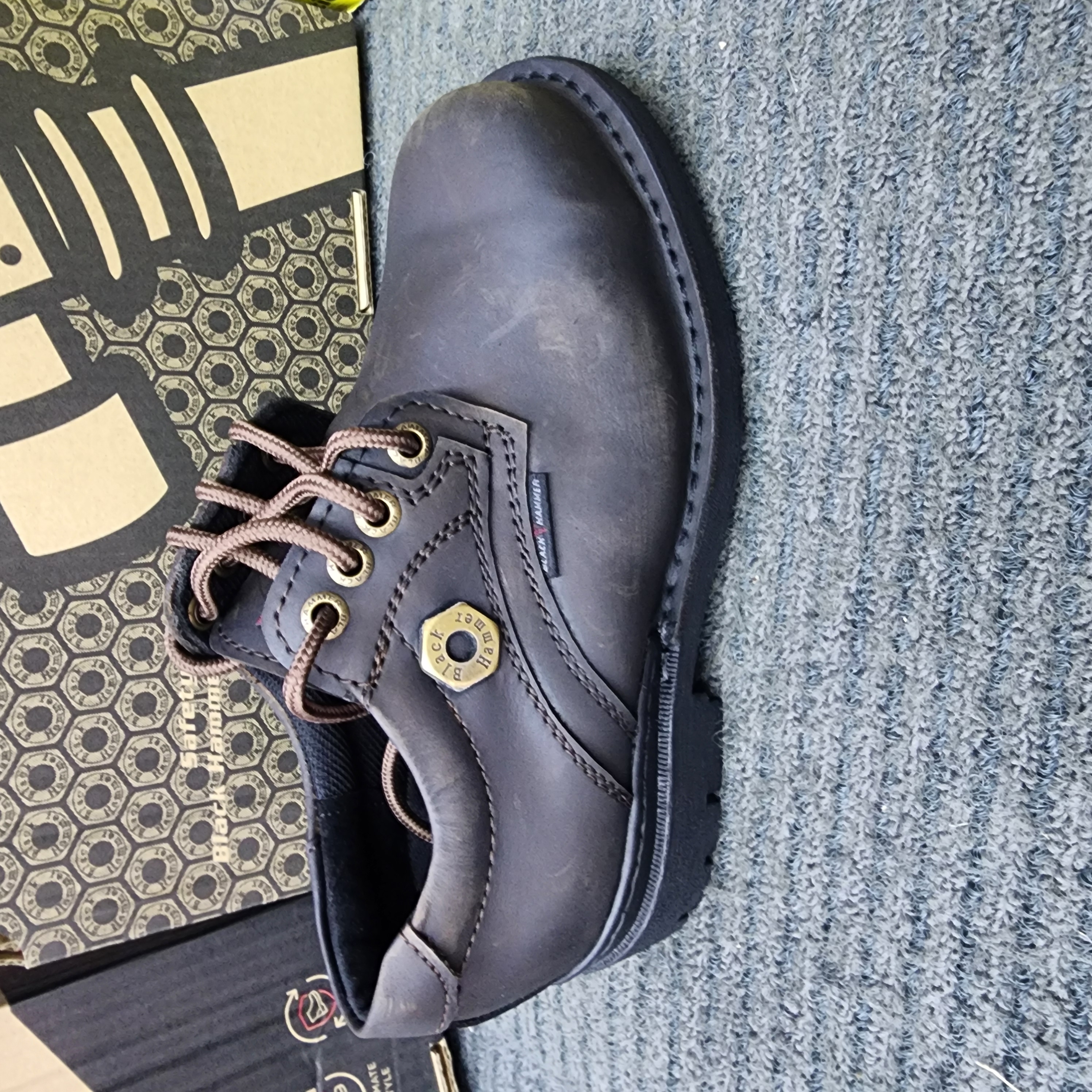 Black Hammer 4000 Series Low cut Lace up Safety Shoes BH 4658 Kasut Keselamatan