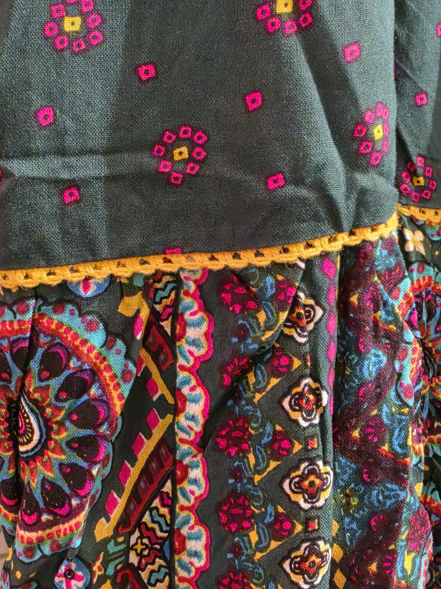 印度刺繡印花背心裙連外套套裝