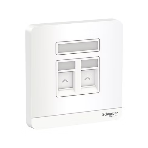 施耐德 AvatarOn 白 孖位 CAT3電話插座