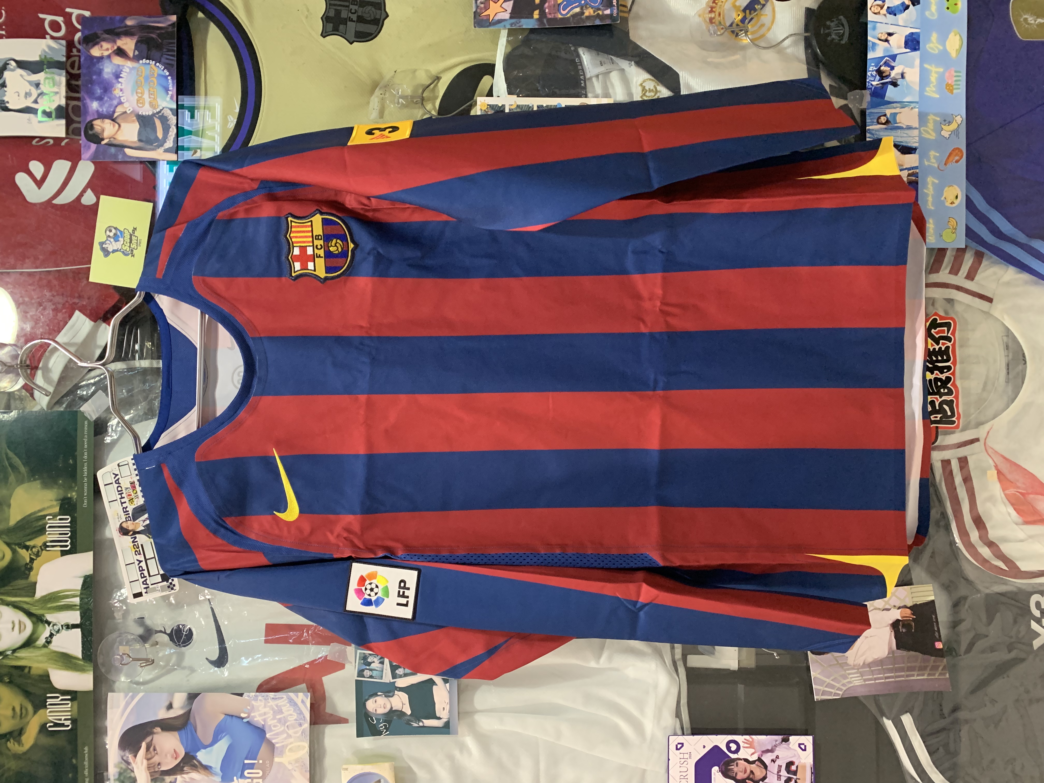 2005-06 巴塞隆拿 主場 復刻 球員版 長袖 連DIY字 30 Messi