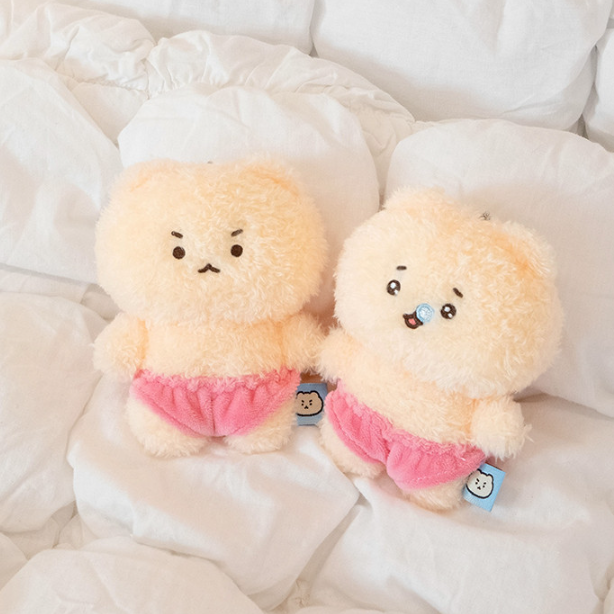 [망그러진곰 Manggom] Underwear Plush Keyring (2款)