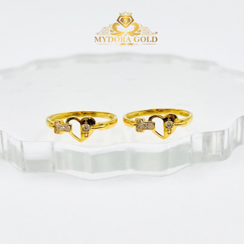 MYDORA Cincin CZ Batu I Love U l EMAS 916/22K