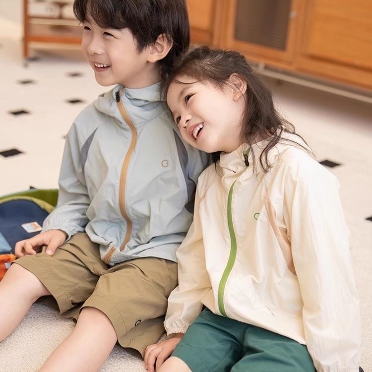 韓款併色拉鍊透氣防曬薄風褸